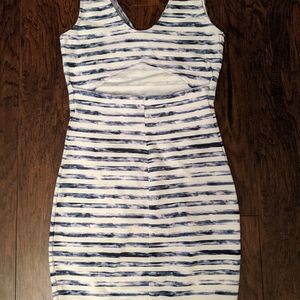 White and Blue Dynamite Dress - new with tags